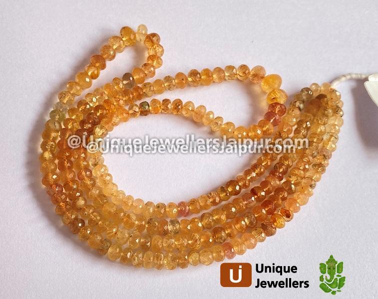Imperial Topaz Big Faceted Roundelle Beads